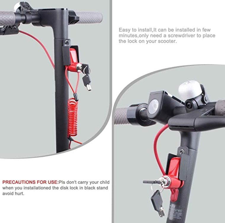 kompaktne turvaline lukk elektrilisele tõukerattale
