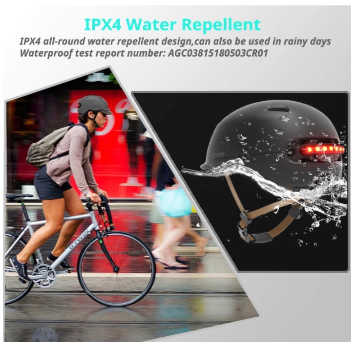 Sähköskootterikypärä LED-valolla Smart 4U - Image 3