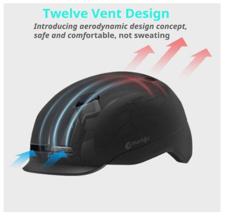 Sähköskootterikypärä LED-valolla Smart 4U - Image 2
