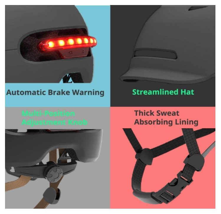 Sähköskootterikypärä LED-valolla Smart 4U - Image 5