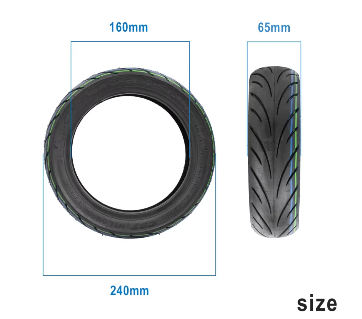 NIU KQi2 tubeless rehv 10x2.30-6.5"