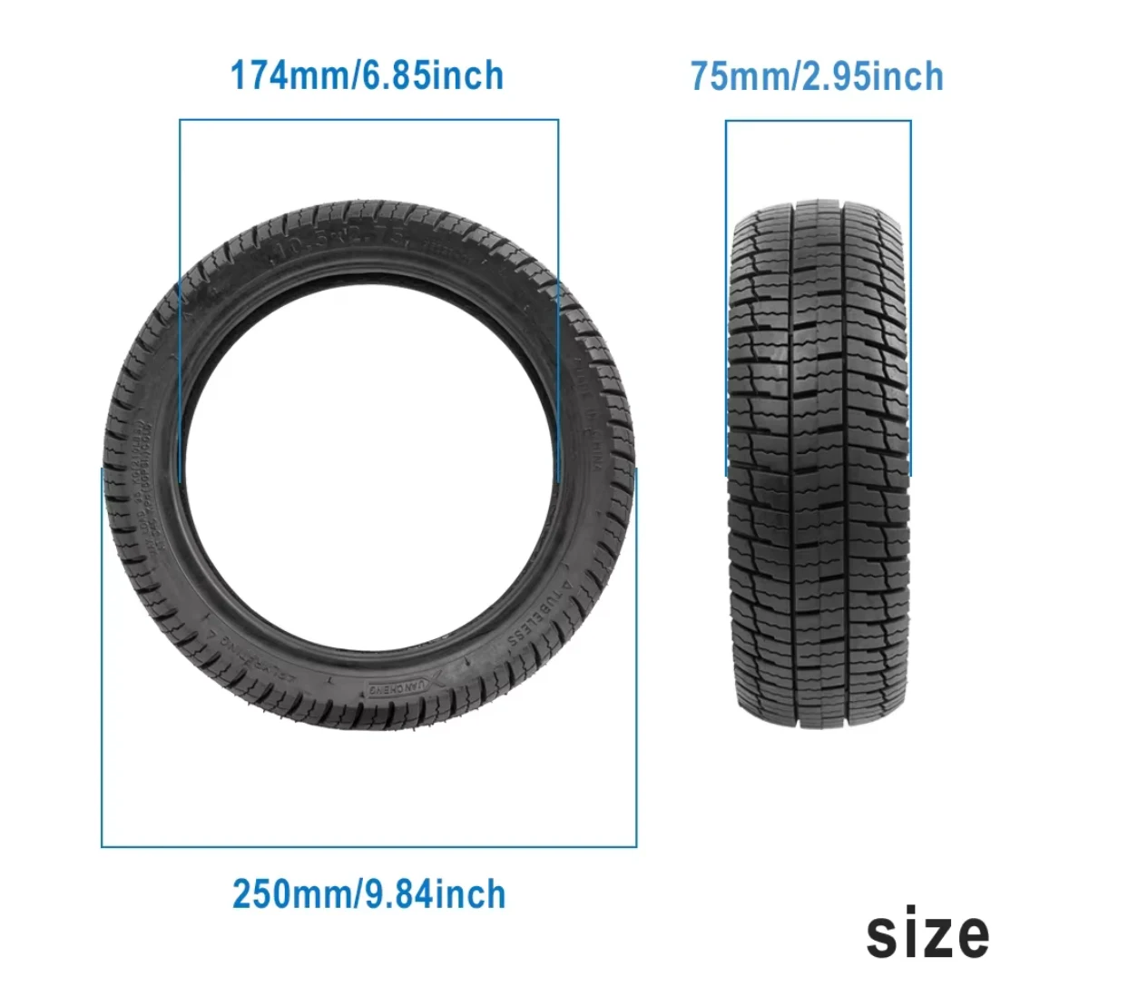 Segway Ninebot P100 P65 Tubeless rehv 10.5x2.75-7